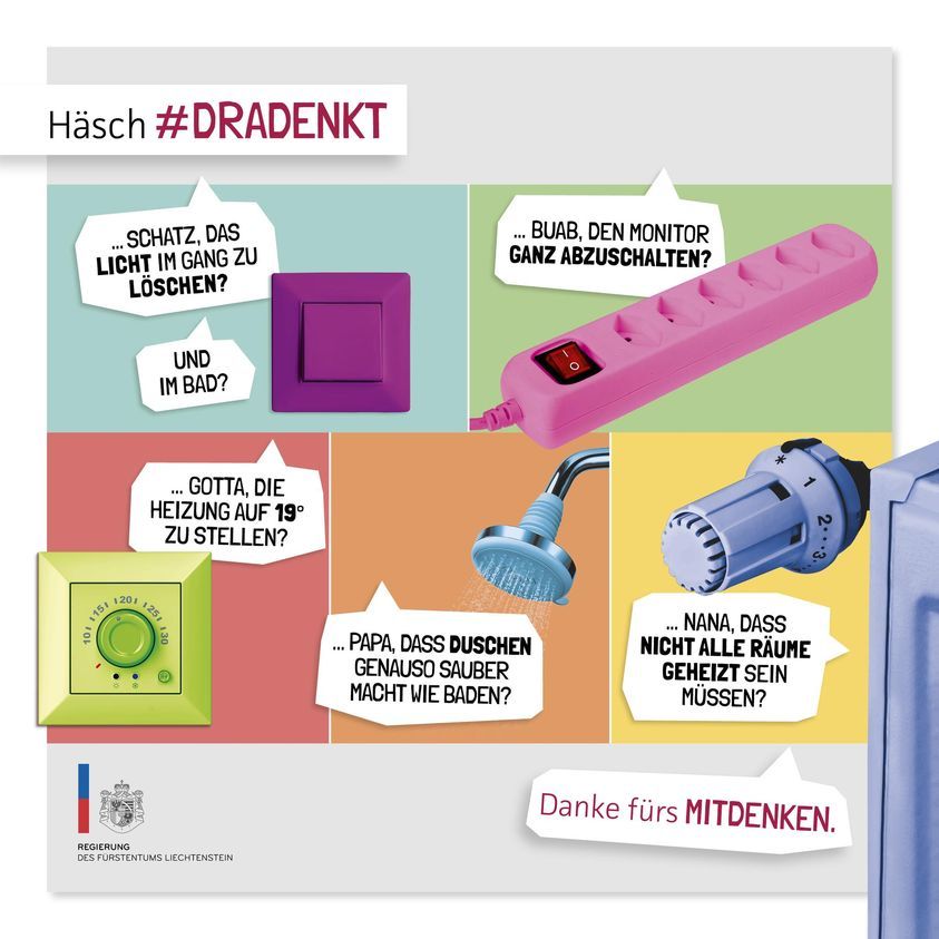 Energiesparkampagne "Häsch #DRADENKT"